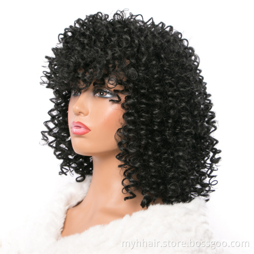 12 inch Curly hair wigs,Natural Black Short synthetic Wigs for Women,Afro cosplay kinky culry Aliexpress